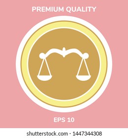 Scales symbol, Icon. Graphic elements for your design