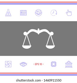 Scales symbol, Icon. Graphic elements for your design