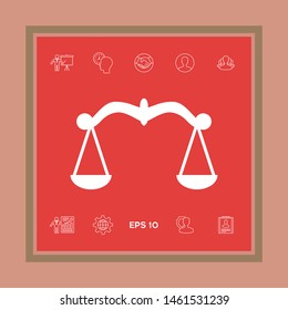 Scales symbol, Icon. Graphic elements for your design