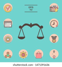 Scales symbol, Icon. Graphic elements for your design