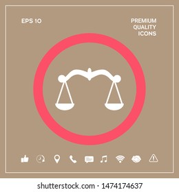 Scales symbol, Icon. Graphic elements for your design