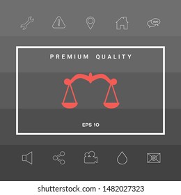 Scales symbol, Icon. Graphic elements for your design