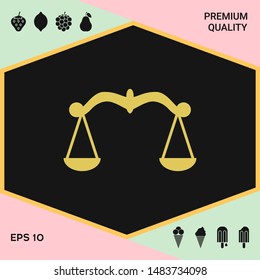 Scales symbol, Icon. Graphic elements for your design