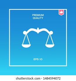 Scales symbol, Icon. Graphic elements for your design
