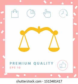 Scales symbol, Icon. Graphic elements for your design