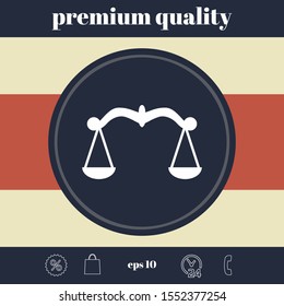 Scales symbol, Icon. Graphic elements for your design