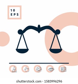 Scales symbol, Icon. Graphic elements for your design