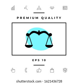 Scales symbol, Icon. Graphic elements for your design