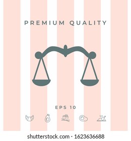 Scales symbol, Icon. Graphic elements for your design