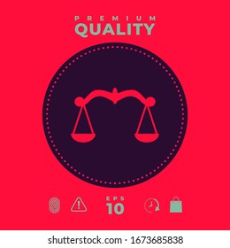 Scales symbol, Icon. Graphic elements for your design