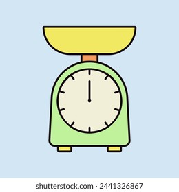 Icono de color vectorial de escala. Aparato de cocina. Símbolo gráfico para cocinar diseño de sitio web, logotipo, aplicación, UI