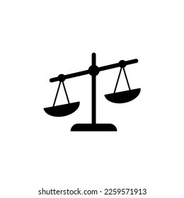 Scales vector flat icon, symbol of legal power.