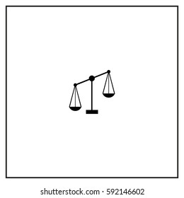 Scales Vector Icon.