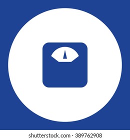 Scales. Vector icon blue and white

