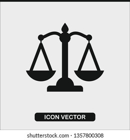 Scales Vector Icon in a Circle