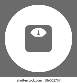 Scales. Vector icon grey and white
