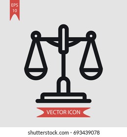 Scales vector icon, illustration symbol