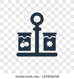 Scales vector icon isolated on transparent background, Scales transparency logo concept