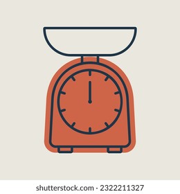 Skaliert Vektorsymbol. Küchengerät. Graph-Symbol für das Kochen von Website-Design, Logo, App, Benutzeroberfläche