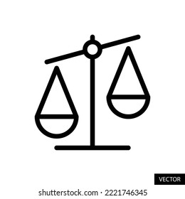 Escala el icono vectorial en el diseño de estilo de línea para sitio web, aplicación, interfaz de usuario, aislado en fondo blanco. Trazo editable. Ilustración vectorial EPS 10.