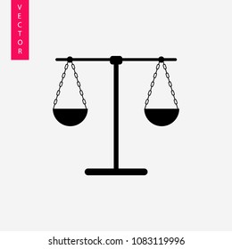 Scales vector icon, logo
