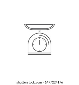 Scales vector icon object symbol isolated on white background