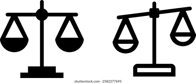 Scales Vector Icon Set – Precision and Balance in Measurement