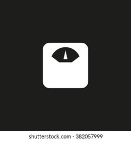 Scales. Vector icon white
