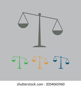 scales vector illustration. attorney logo vector design. justice law logo design template