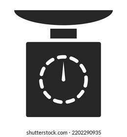Escala el icono de contorno vectorial. Ilustración vectorial utensilios de cocina sobre fondo blanco. Icono de ilustración de esquema aislado de escalas.
