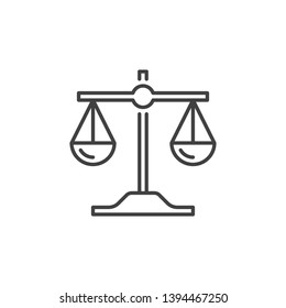 Scales vector outline minimal icon or design element