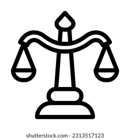 Scales Vector Thick Line Icon For Personal And Commercial Use.

