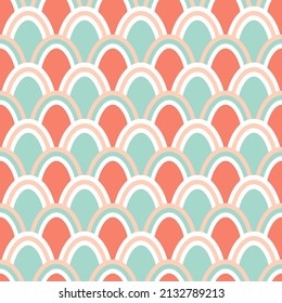Scales Wavy - Japanese Pattern. Vector