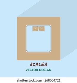 Scales web icon. Vector design.