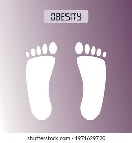 Scales for weighing not line icon, obesity concept, brown bathroom scale sign. Floor scales for weighing body weight icon.  Vector graphics. Obesity overweight concept. Fit keeping plan concept.