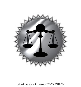scales, weighing, weight, balance ,vector icon with round sticker