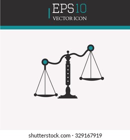 Scales, weighing, weight, balance ,vector icon.