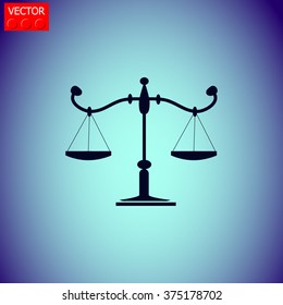 Scales, weighing, weight, balance ,vector icon.