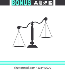 Scales, weighing, weight, balance ,vector icon.