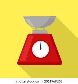 Scales and Weight Icon Flat Vector illustration