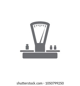 scales with weights icon. Simple element illustration. scales with weights symbol design template. Can be used for web and mobile on white background