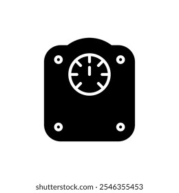 Scales, weith scale icon set. Vector illustration.