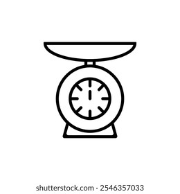 Escalas, com o conjunto de ícones de escala. Ilustração vetorial.