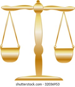 scales-gold on white background