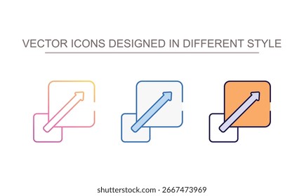 Design de ícone de dimensionabilidade com ilustração de estoque de fundo branco