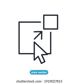 Scaling Arrow icon. Resize symbol template for graphic and web design collection logo vector illustration