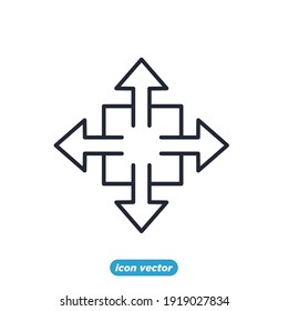 Scaling Arrow icon. Resize symbol template for graphic and web design collection logo vector illustration