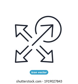Scaling Arrow icon. Resize symbol template for graphic and web design collection logo vector illustration