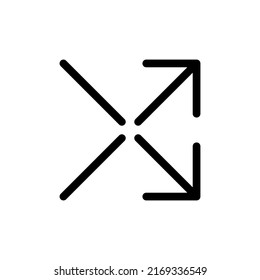 Icono de flecha de escala. Cambiar el tamaño de la plantilla de símbolo para la ilustración vectorial de la colección de diseño gráfico y web