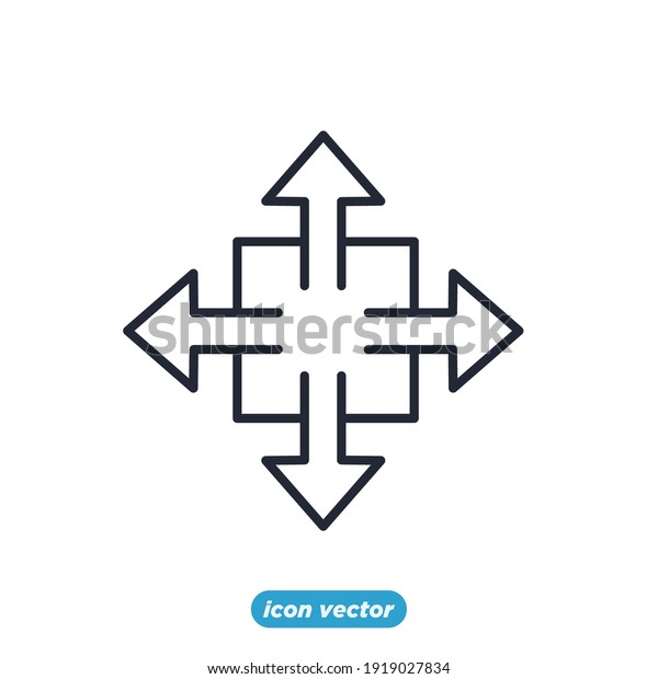Scaling Arrow Icon Resize Symbol Template Stock Vector (Royalty Free ...